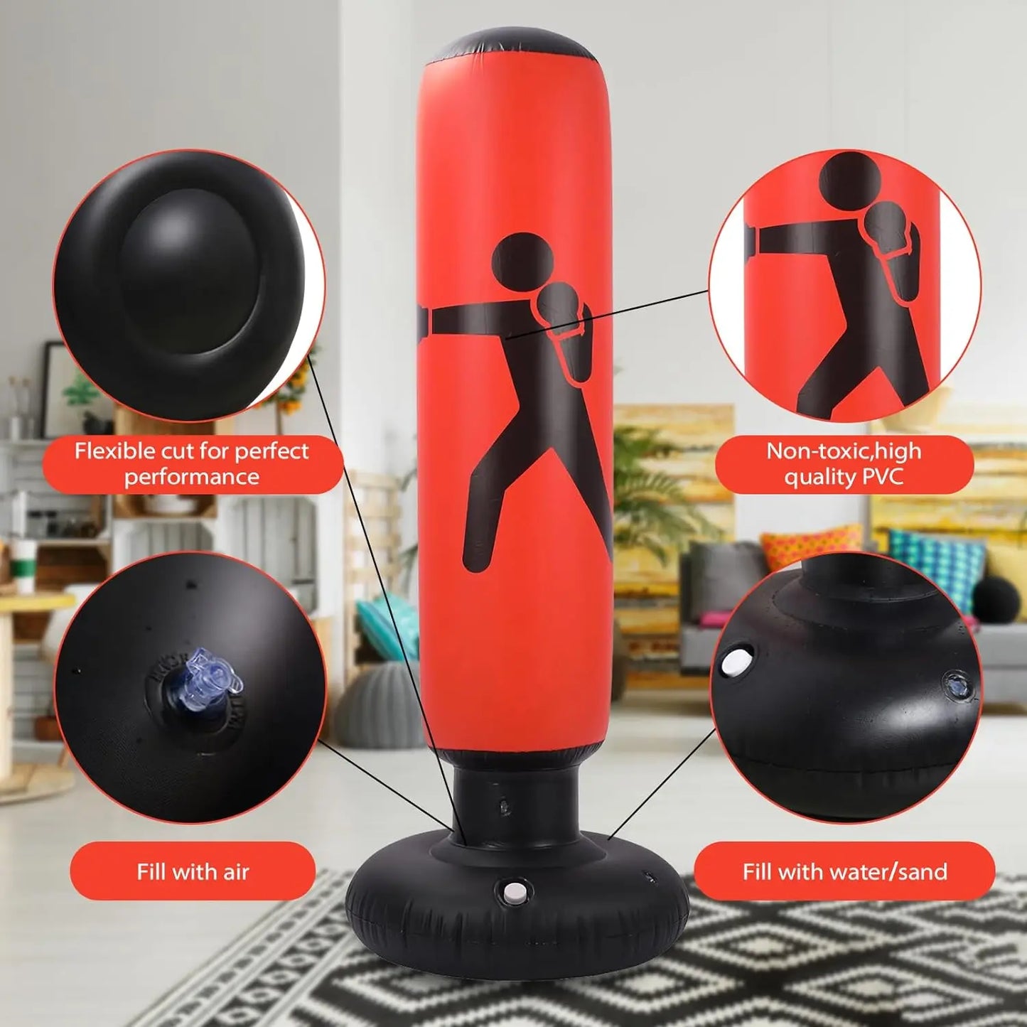 Inflatable Punching Bag for Adults & kids
